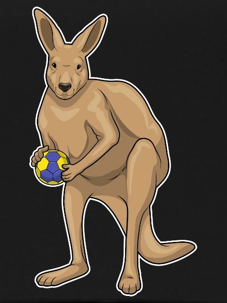 Kangaroo Handball Player Handball