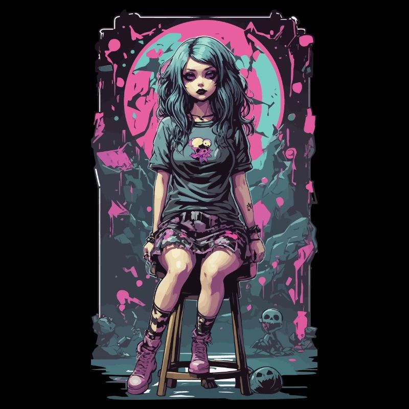 Gothic e-girl Anime Aesthetic Dark Magic