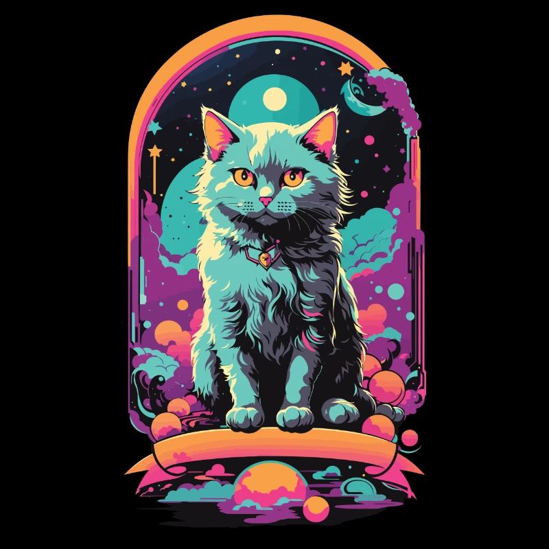 Gothique Pastel chats Magical Night Design