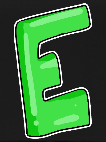 Letter E Initial point