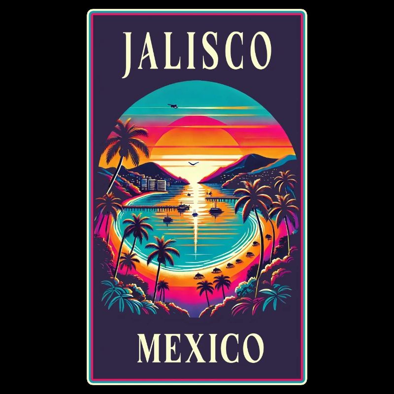 Jalisco Mexico palm tree design