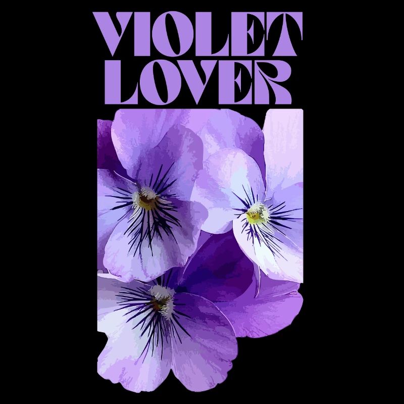 Motif floral de pensée violette
