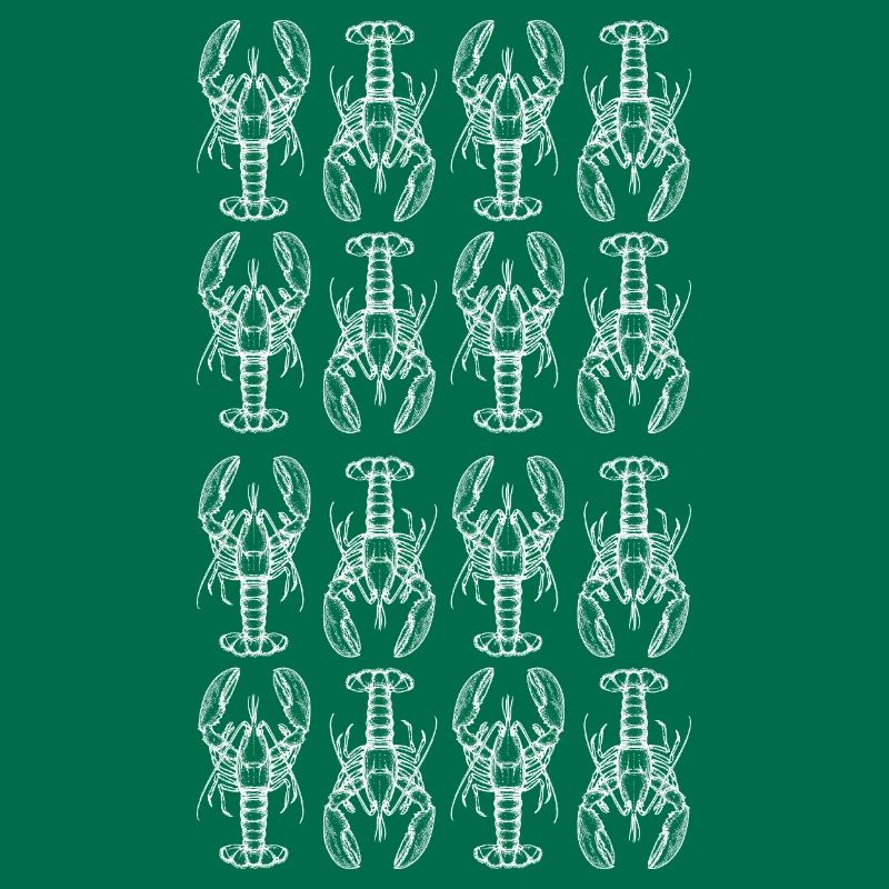 Lobster Glyph Repeating Pattern