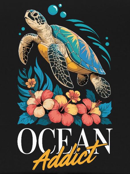 Sea Turtle Ocean Addict Design