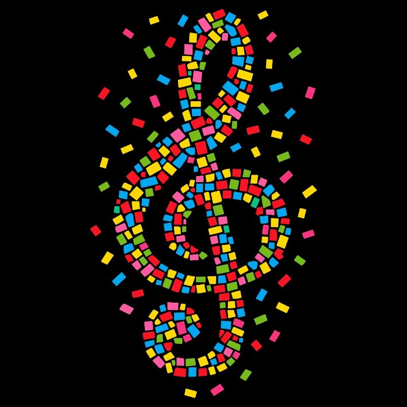 clef carnival confetti music