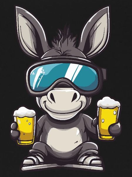 Donkey après-ski beer