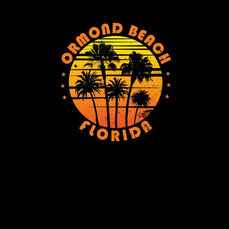 Retro Ormond Beach Florida Souvenir Vintage Palm