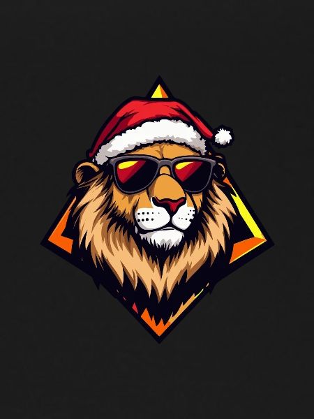 Lion Christmas Cool