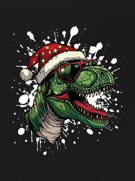 Dinosaur T-Rex Christmas Funny