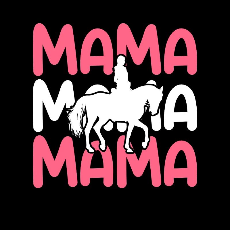 Reiten Mama Mutter Pferde