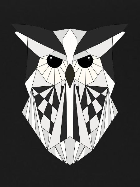 White owl geometric