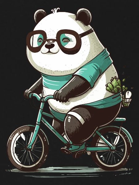 Panda Cyclist