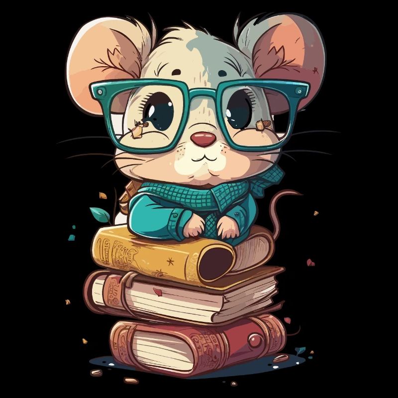 Souris rat de bibliothèque