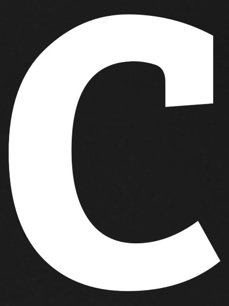Letter c "c" white