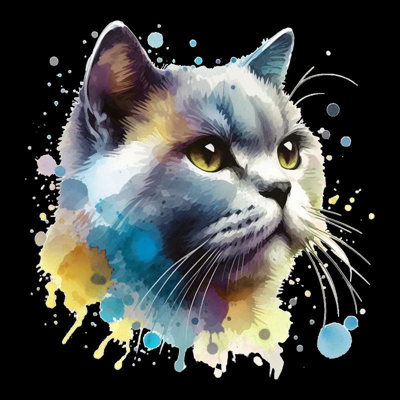 Watercolor Katze