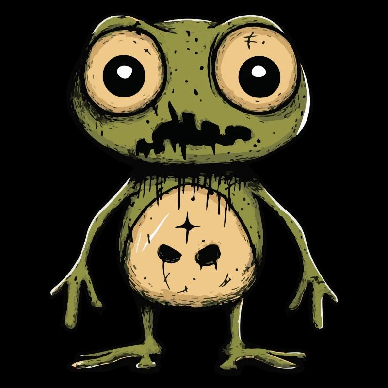 Frog Halloween Comic Funny