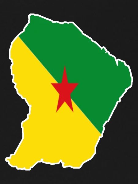 Carte drapeau Guyane 973