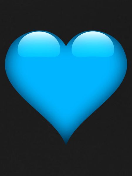 Blue Gloss Heart Design