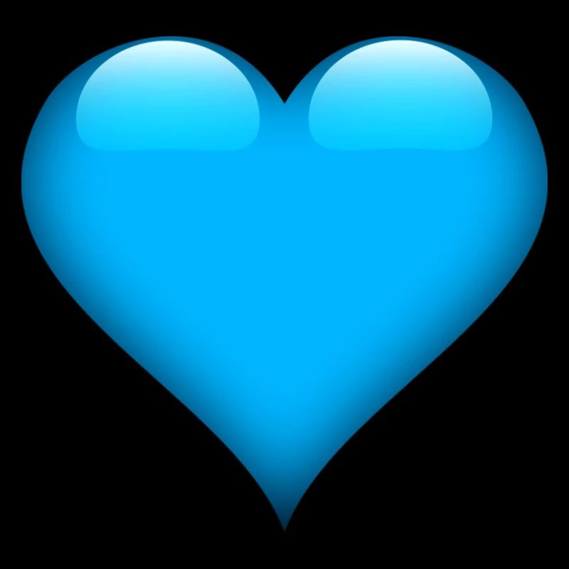 Blaues Gloss-Herz Design