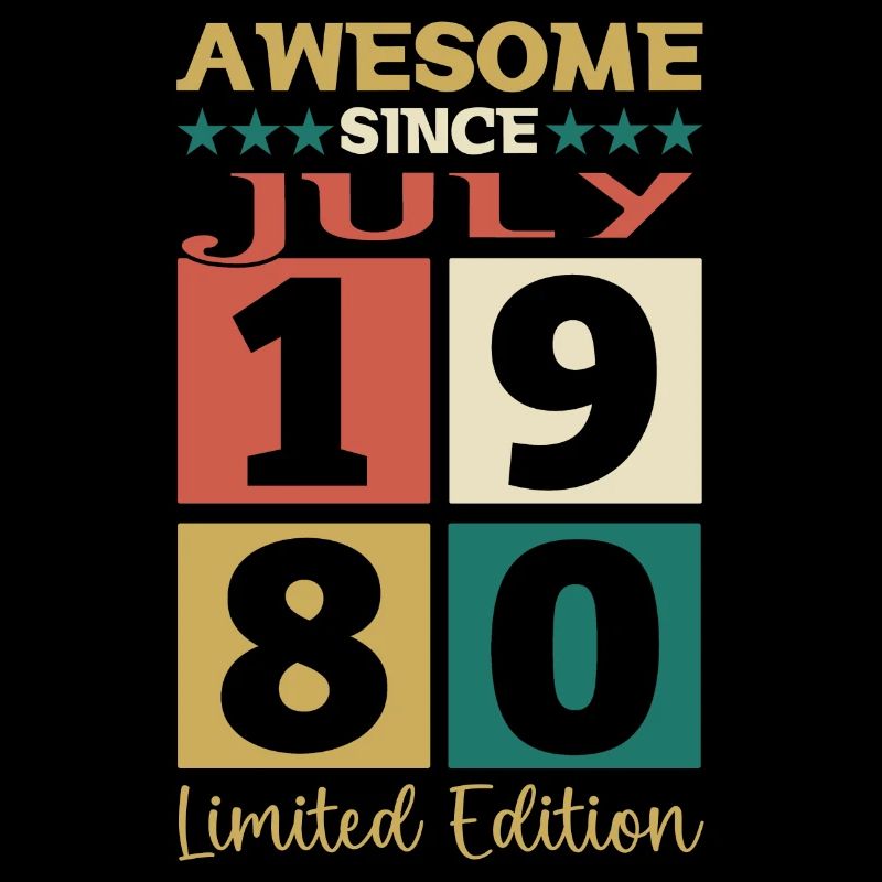 Awesome since Juli 1980 42. Geburtstag Herren Fun