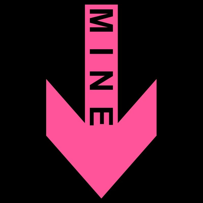 Mine flèche rose en bas