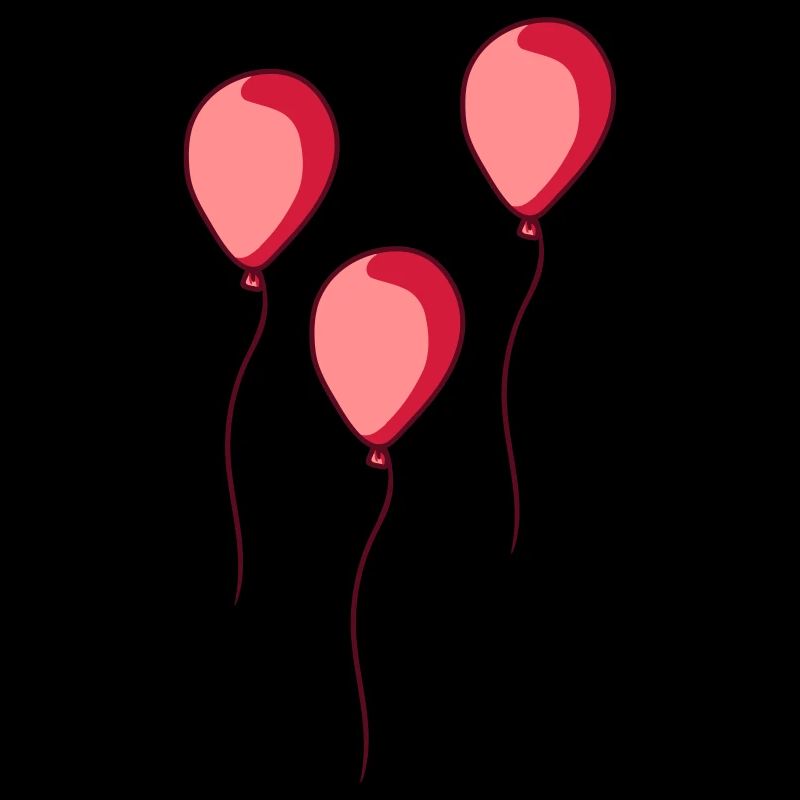 3 shiny balloons