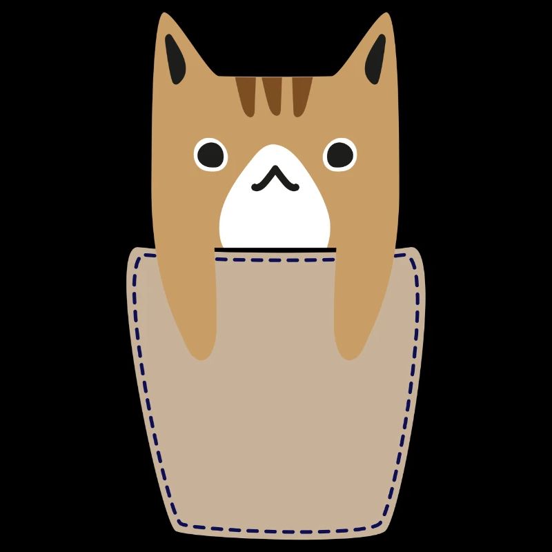 Poche poitrine avec chat