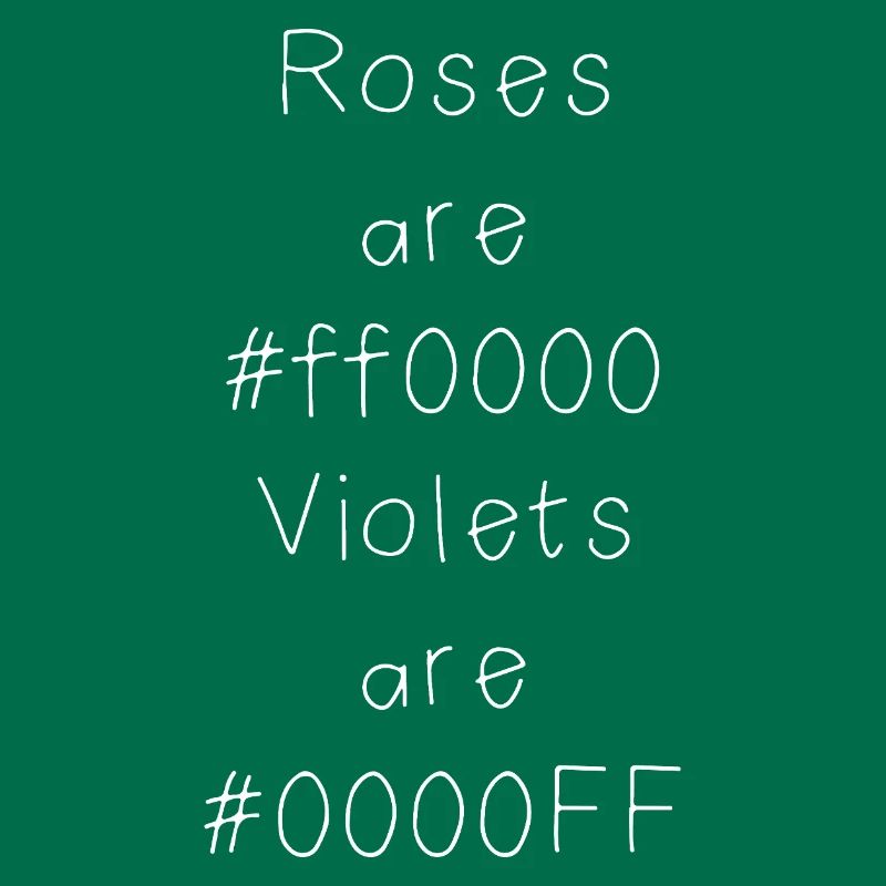 Hex-Farbcode Witz für Entwickler, Coder und Web...