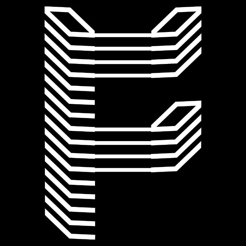 Unique Letter F Logo Design "White"