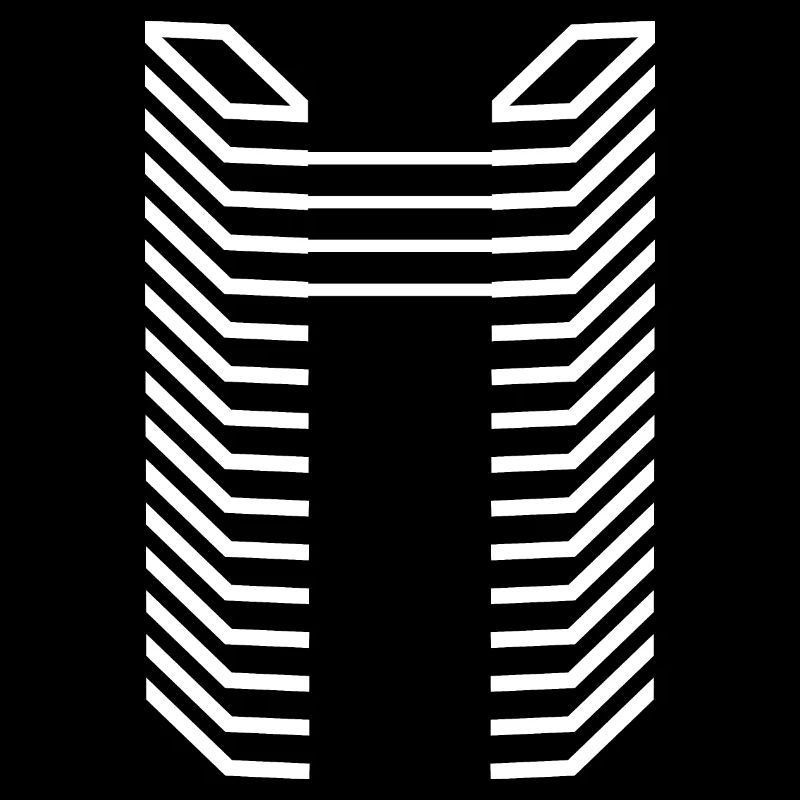 Einzigartiger Buchstabe n Logo Design "Weiß"