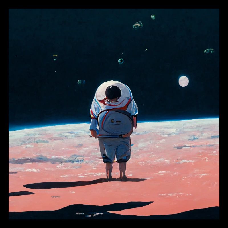lonely spaceman looking into the void