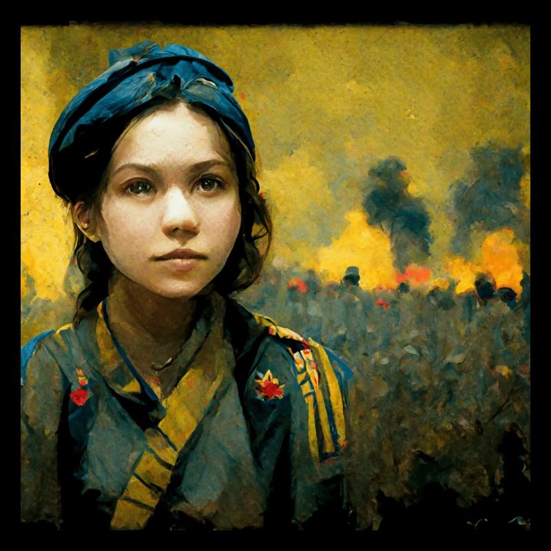 Ukrainisches Mädchen Während Des Krieges