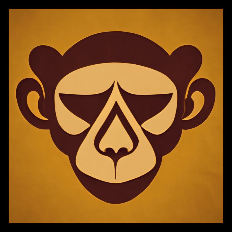 Monkey logo style drawing