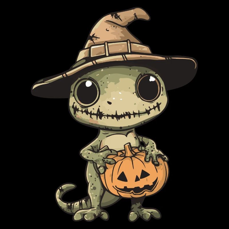 Lizard Halloween Comic Funny