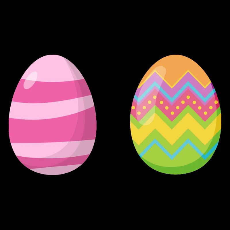 Bunte Eier in guter Pose