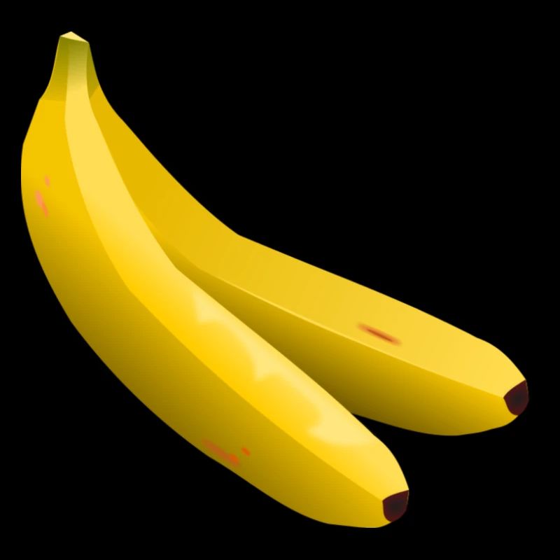 Twin Bananas Vector Yellow