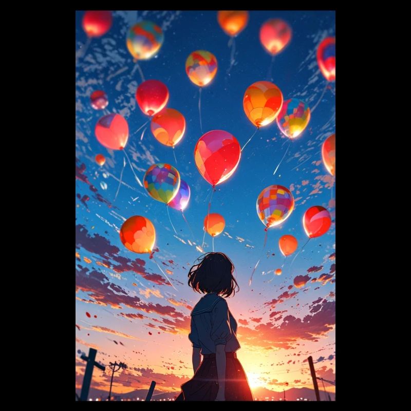 Mädchen mit Ballons