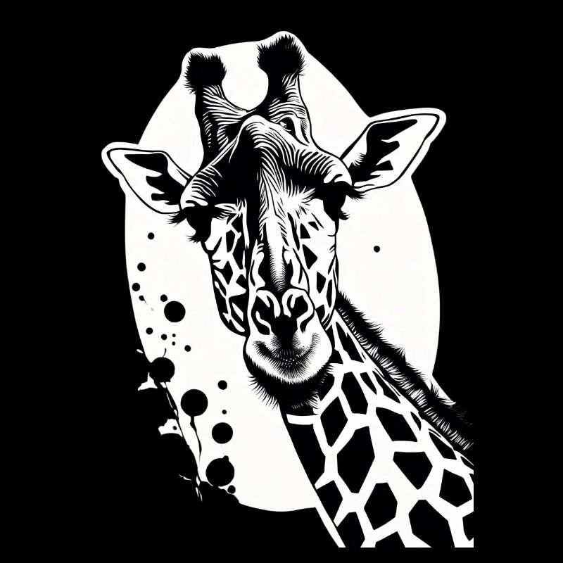 Girafe dans le style de tatouage