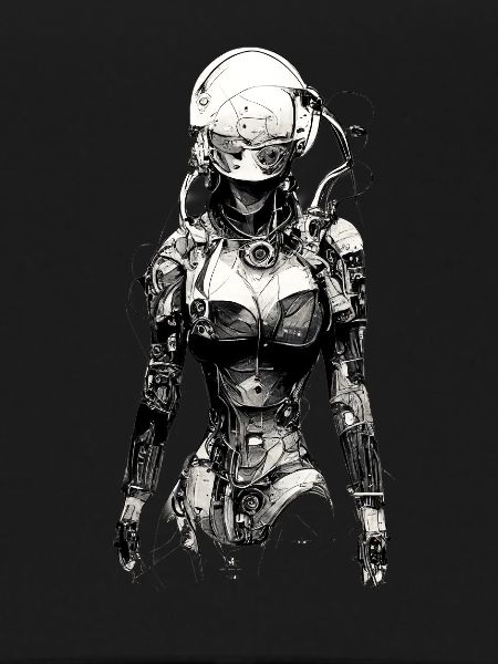 technical drawing cyborg
