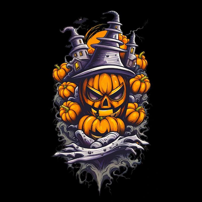 Halloween Villa Tête de citrouille