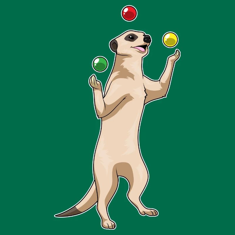 Jongleur de suricate jonglant