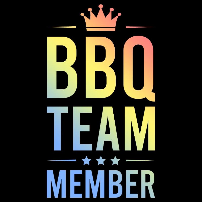 Équipe de barbecue colorée