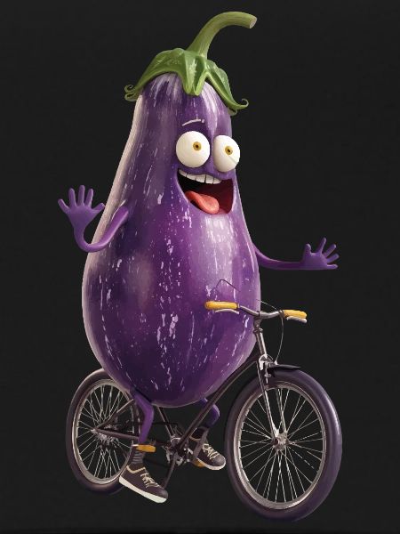 Eggplant Bicycle