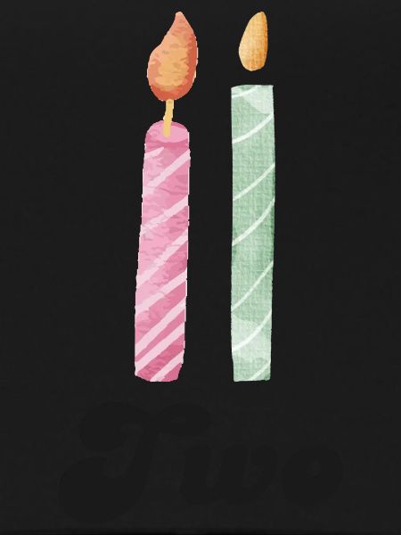2nd Anniversary Candle