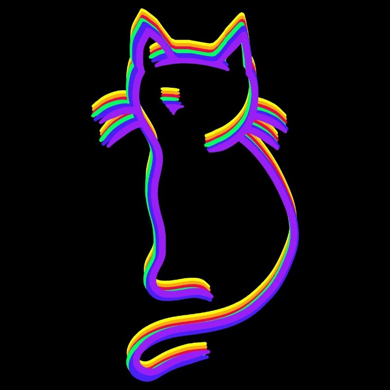 Chat arc-en-ciel LGBT