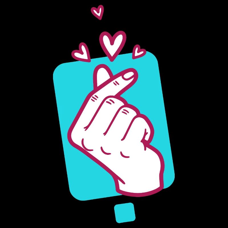 Kpop Doigt coréen en forme de cœur mignon Coréen Pop Amour