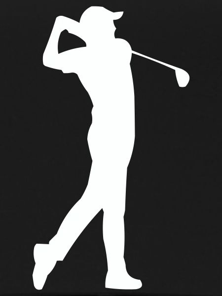 Golfer silhouette in swing