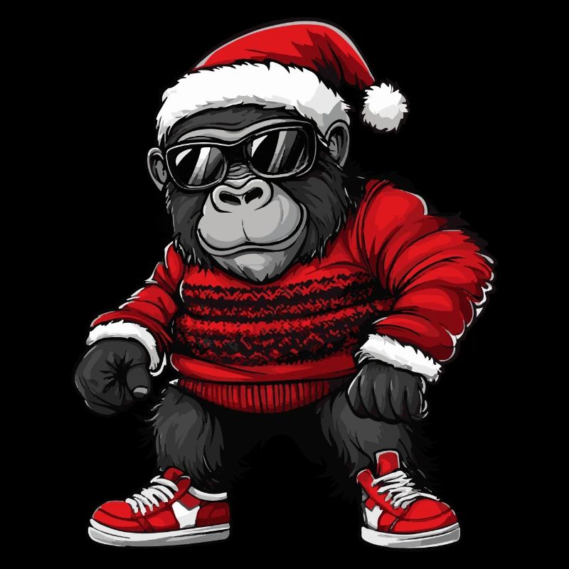 Gorilla Christmas Cool X-Mas