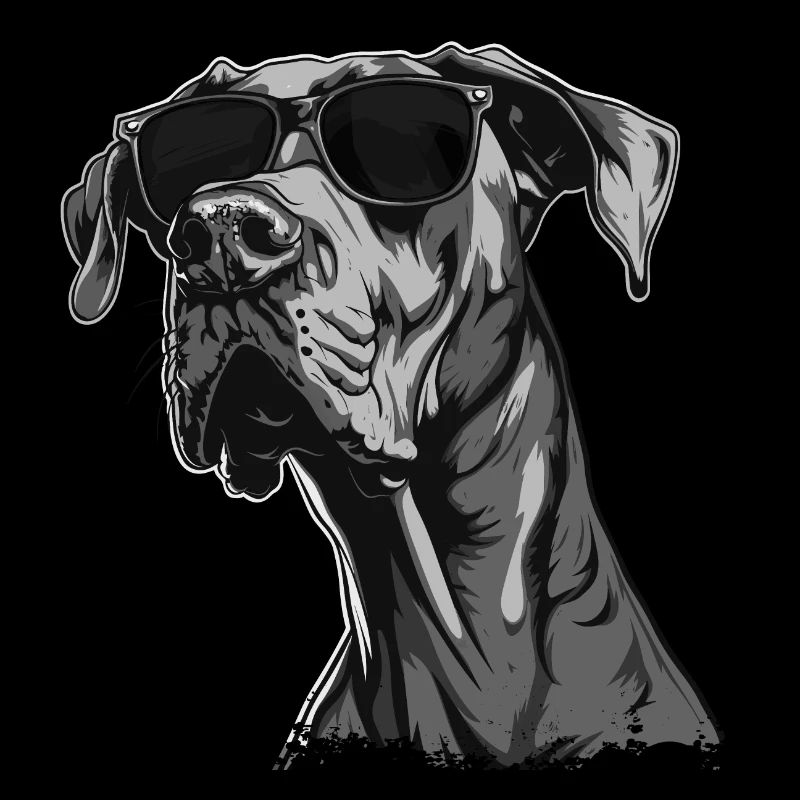 Deutsche Dogge mit Sonnenbrille