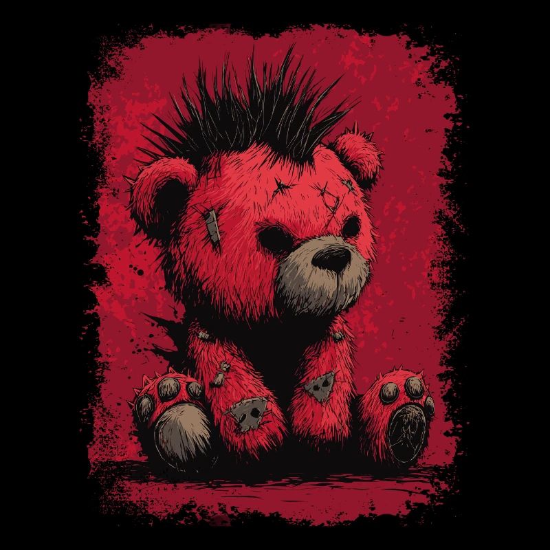 Niedlicher Punk Teddybär